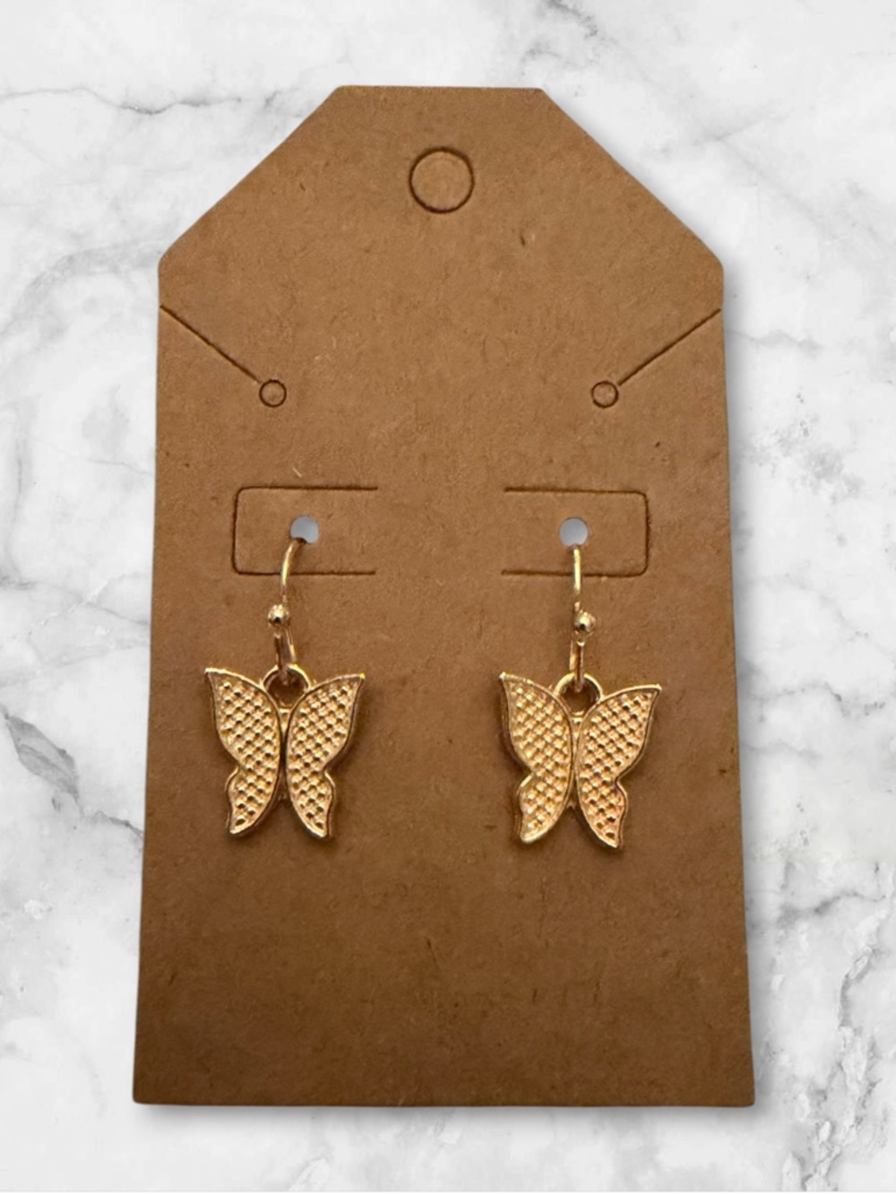Gold Butterfly Drop Earrings - Women Jewelry